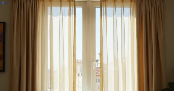 Dull dusty drapes in st-leonards-vic before professional cleaning